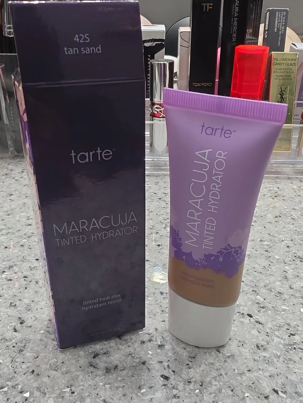 Tarte Maracuja Tinted Hydrator - Purple Packaging with Tan Shade